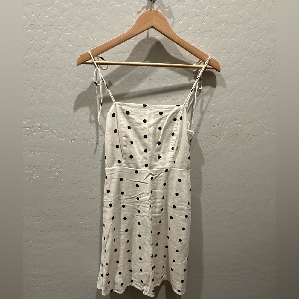 Brand new white polka dot sundress